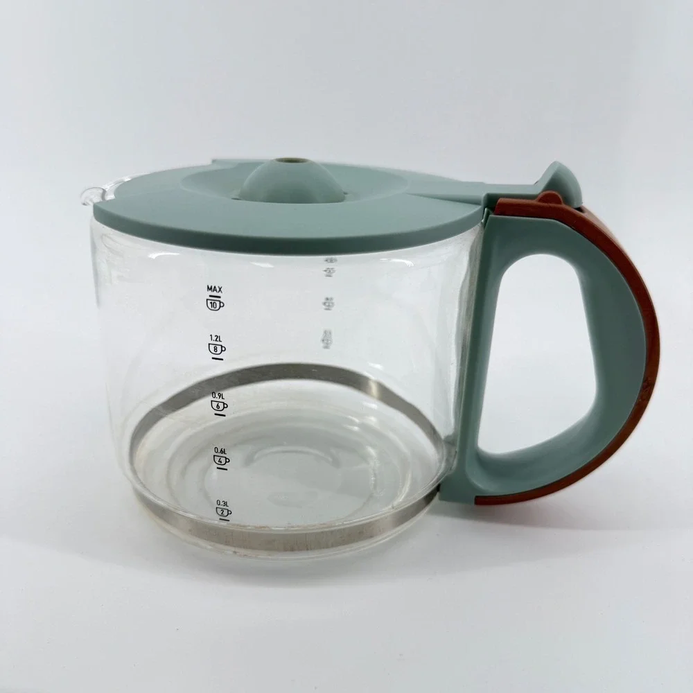 Haden Coffee Carafe Dorchester 10-Cup Replacement Glass Wood Handle Sage Green